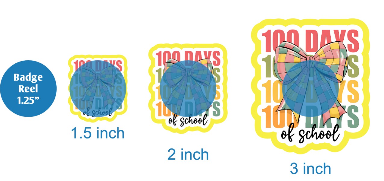 100 Days of School Coquette Bow - DECAL AND ACRYLIC SHAPE #DA03582