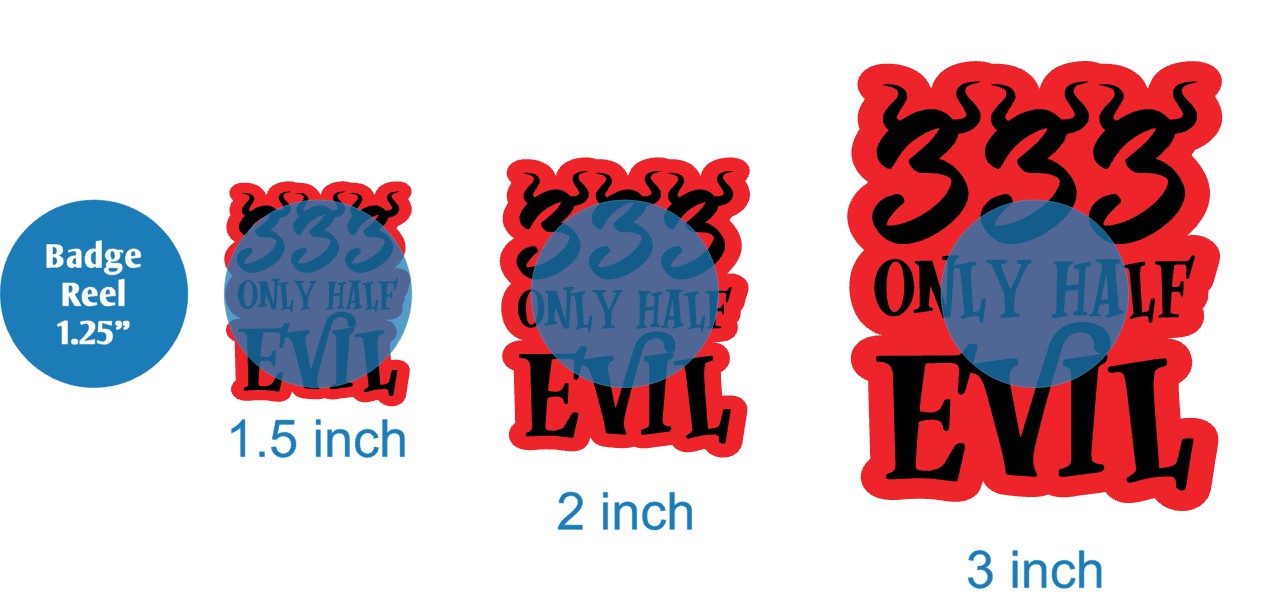 333 Half Evil - Acrylic Shape #1632