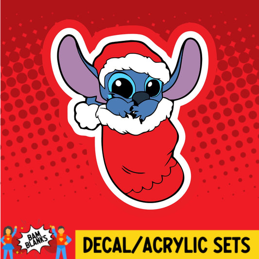 626 Stocking - DECAL AND ACRYLIC SHAPE #DA02635