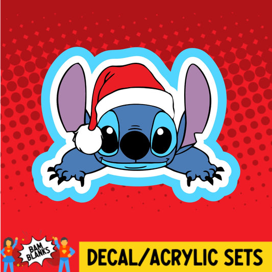 626 wearing Santa Hat - DECAL AND ACRYLIC SHAPE #DA02637