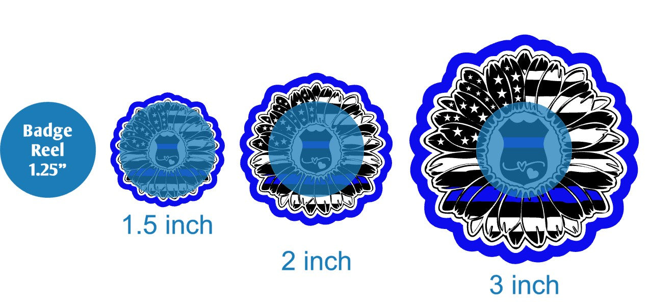 American Sunflower Police - DECAL AND ACRYLIC SHAPE #DA0740