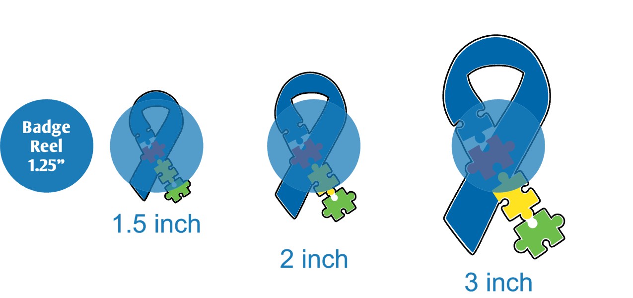 Autism Ribbon - Acrylic Shape #342