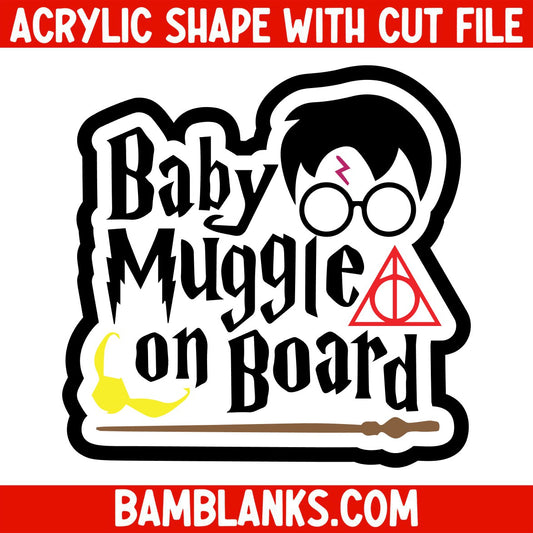 Baby Muggle on Board - Acrylic Shape #2521