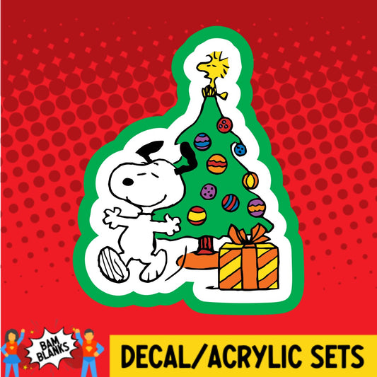 Beagle Christmas Tree - DECAL AND ACRYLIC SHAPE #DA02487