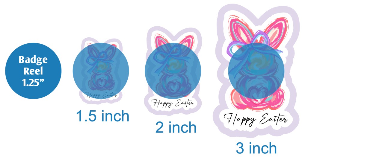 Brushstroke Bunny Happy Easter - DECAL AND ACRYLIC SHAPE #DA03622