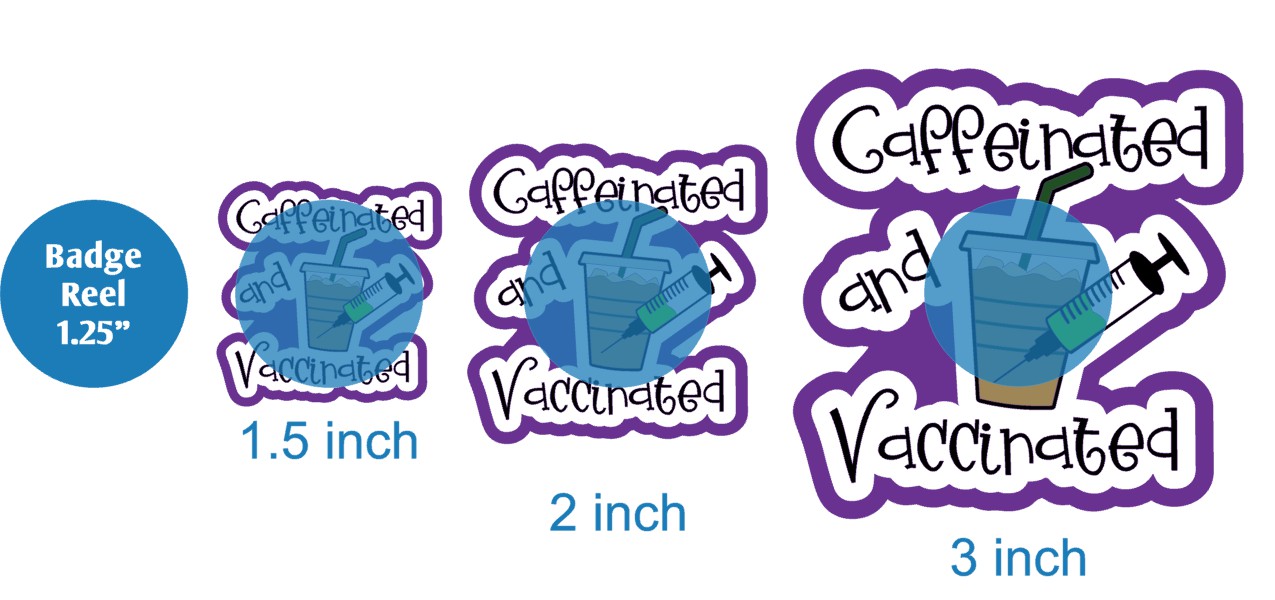 Caffeinated and Vaccinated - Acrylic Shape #1337