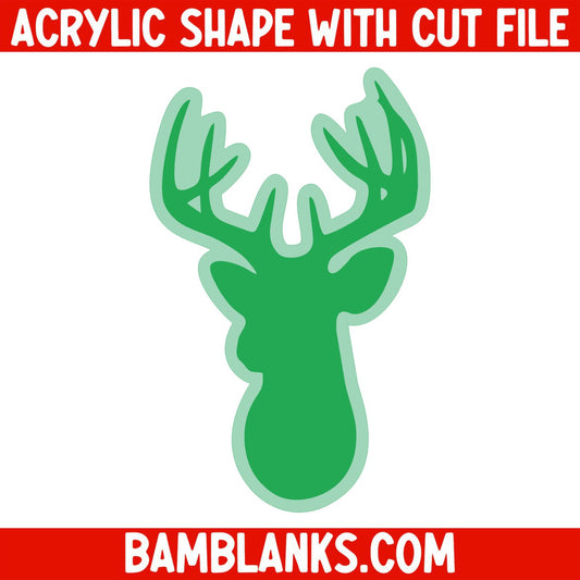 Deer Head - Acrylic Shape #809