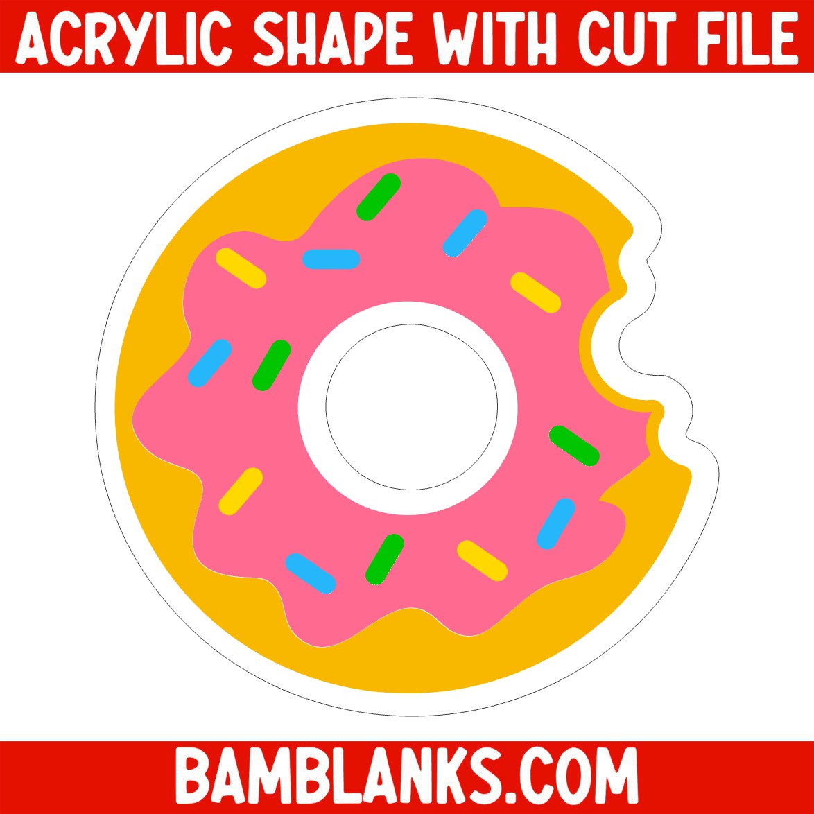 Donut - Acrylic Shape #1412