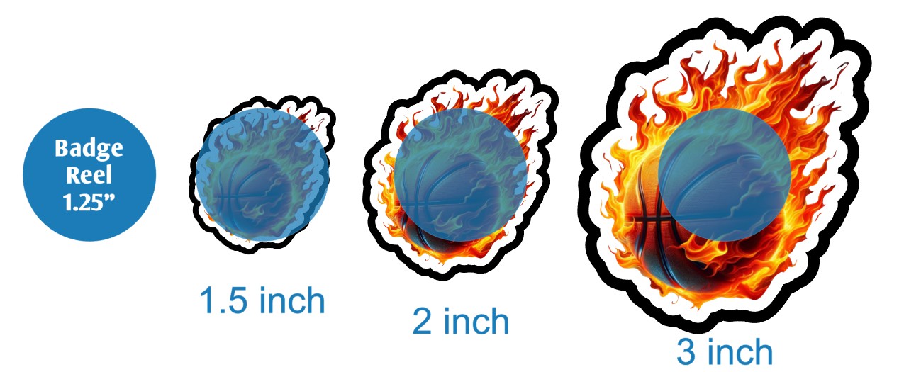 Flaming Basketball - DECAL AND ACRYLIC SHAPE #DA02403