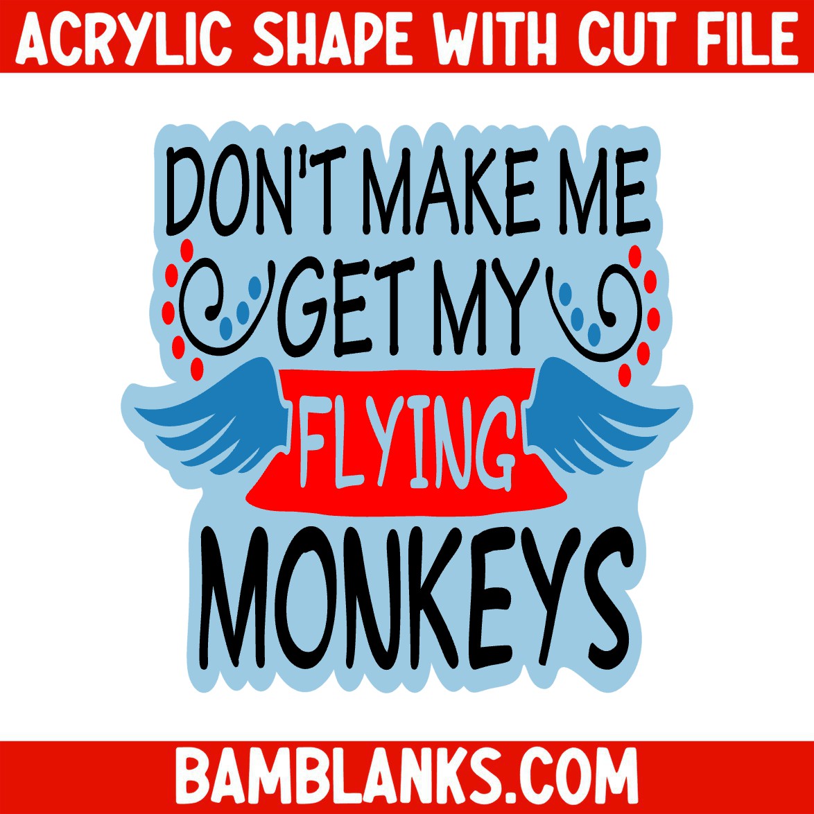 Flying Monkeys - Acrylic Shape #887