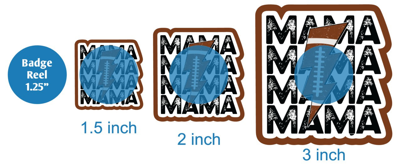 Football Mama Lightning Strike - DECAL AND ACRYLIC SHAPE #DA03323