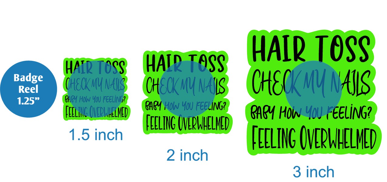 Hair Toss - Acrylic Shape #1431