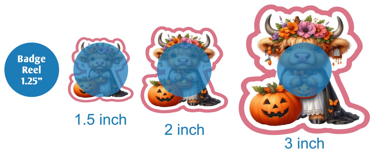 Halloween Cow with Pumpkins - DECAL AND ACRYLIC SHAPE #DA02701