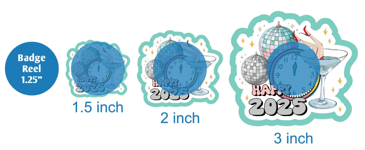 Happy 2025 Martini - DECAL AND ACRYLIC SHAPE #DA03502