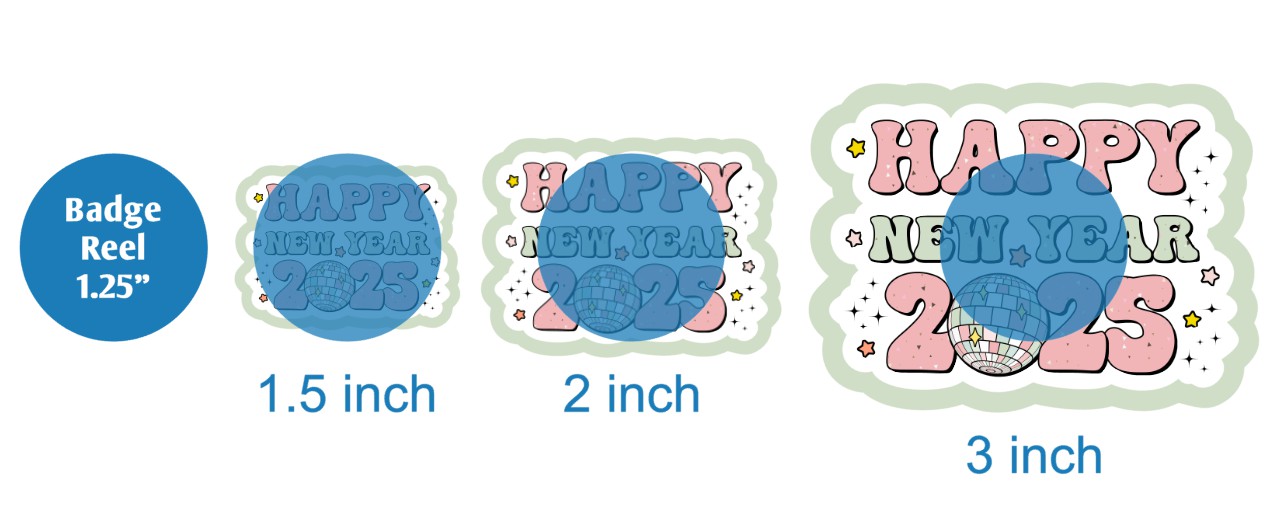 Happy New Year 2025 - DECAL AND ACRYLIC SHAPE #DA03503