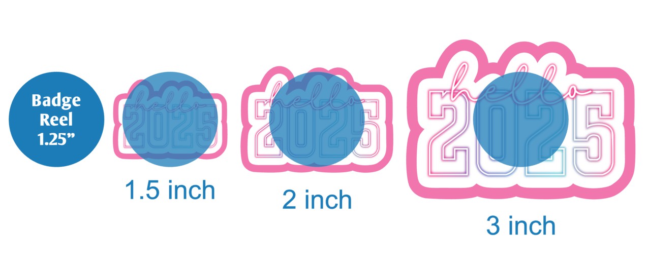 Hello 2025 Neon - DECAL AND ACRYLIC SHAPE #DA03504