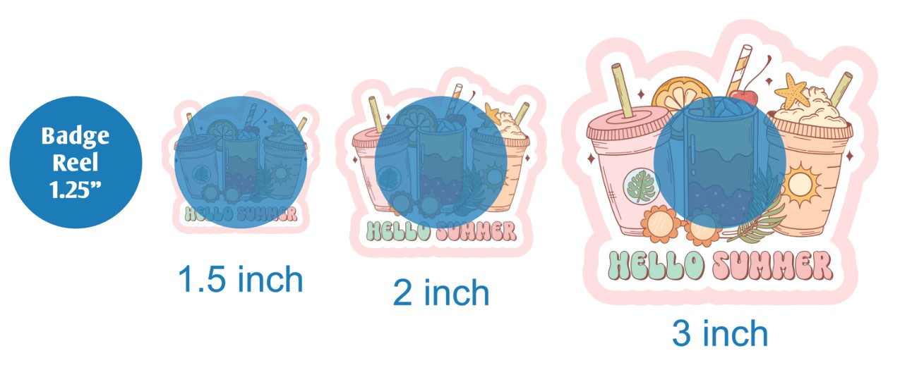 Hello Summer Drinks - DECAL AND ACRYLIC SHAPE #DA02833