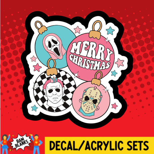 Horror Christmas Ornaments - DECAL AND ACRYLIC SHAPE #DA03423