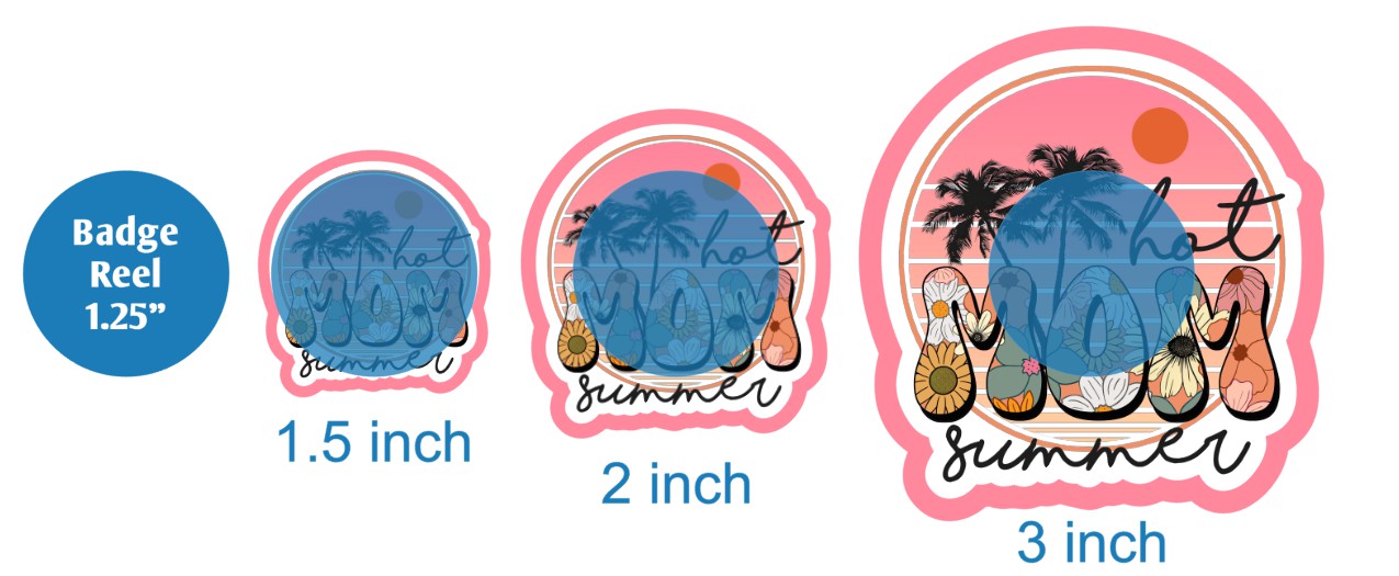 Hot Mom Summer Sunset - DECAL AND ACRYLIC SHAPE #DA02834