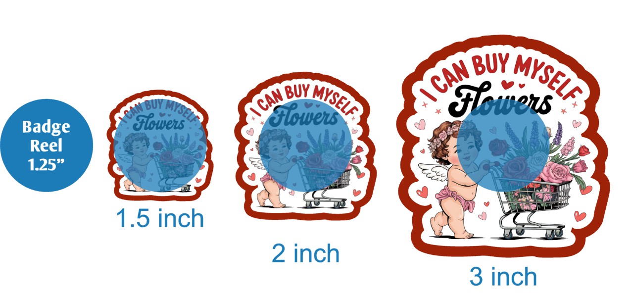 I Can Buy Myself Flowers Cupid - DECAL AND ACRYLIC SHAPE #DA03537