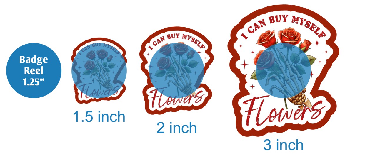 I Can Buy Myself Flowers Skeleton Hand - DECAL AND ACRYLIC SHAPE #DA03513