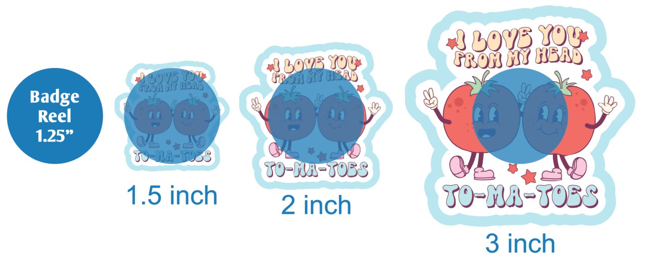 I Love You From My Head Tomatoes - DECAL AND ACRYLIC SHAPE #DA03541