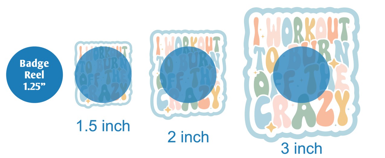 I Workout To Burn Off The Crazy - DECAL AND ACRYLIC SHAPE #DA02148