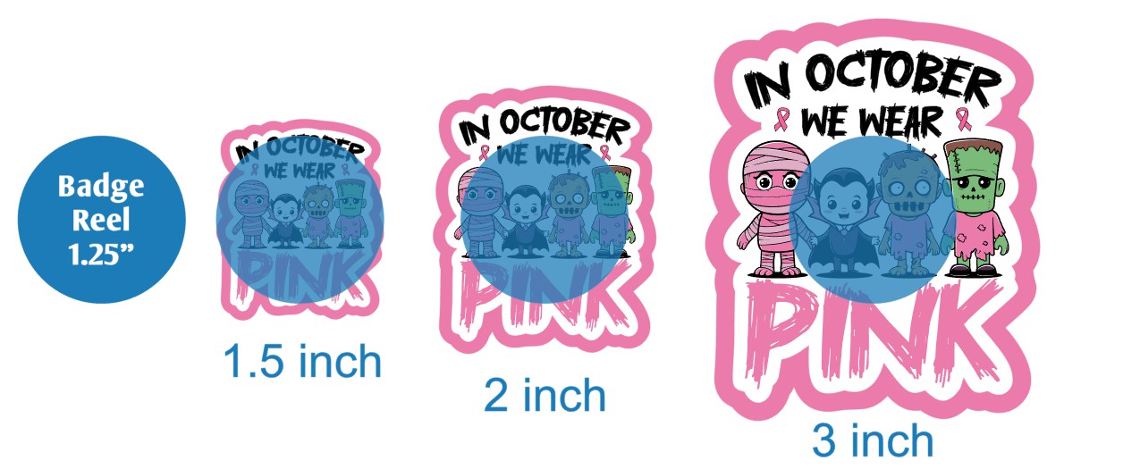 In October We Wear Pink Halloween - DECAL AND ACRYLIC SHAPE #DA03386