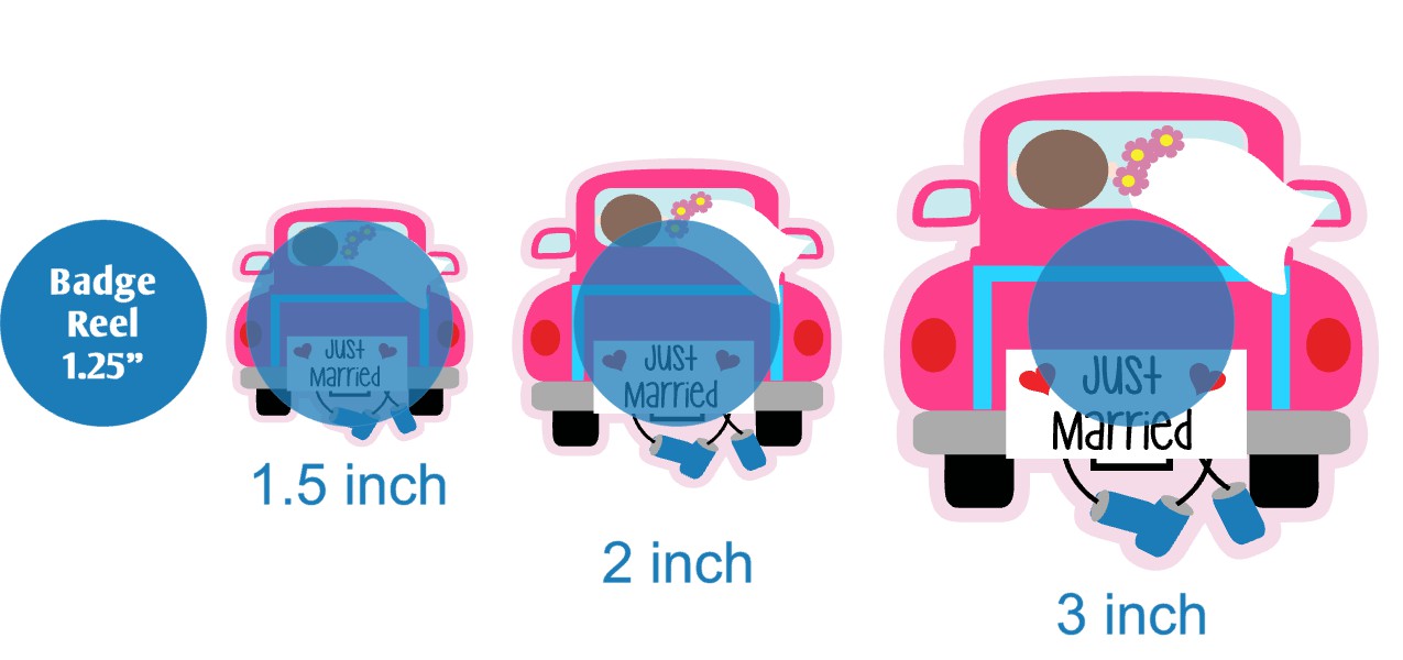 Just Married Car - Acrylic Shape #1390