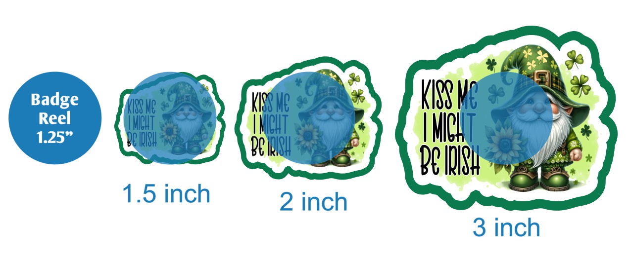 Kiss Me I Might Be Irish Gnome - DECAL AND ACRYLIC SHAPE #DA03607