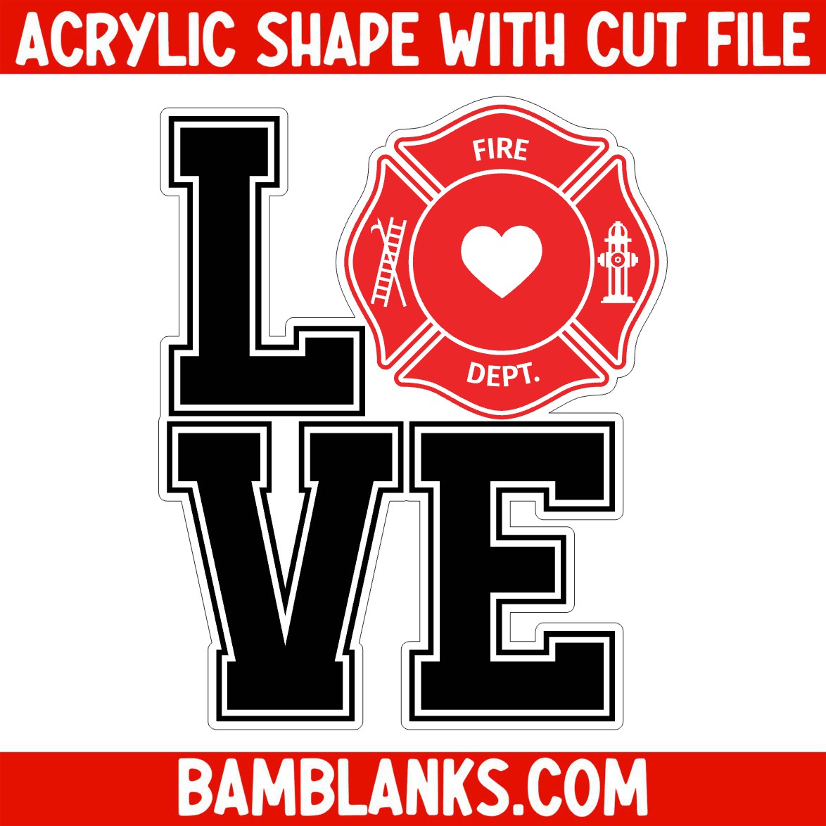 Love Fire 2 - Acrylic Shape #1360