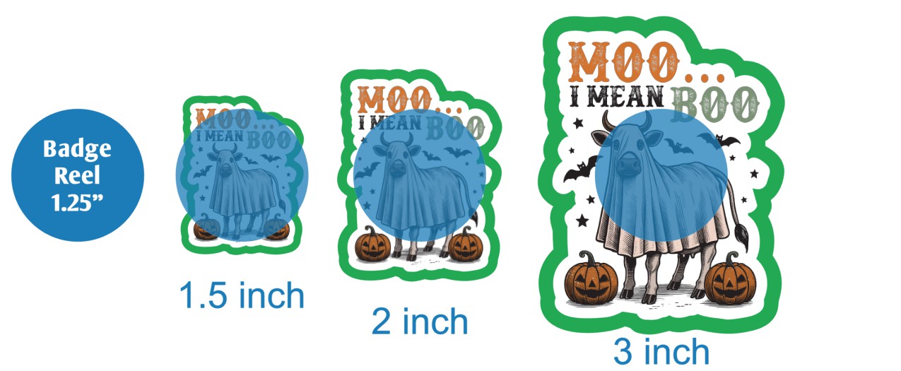 Moo I Mean Boo Halloween Bull - DECAL AND ACRYLIC SHAPE #DA03184