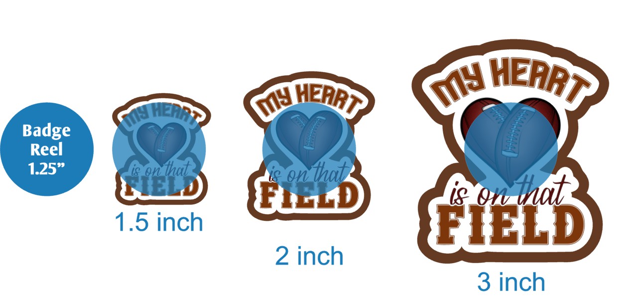 My Heart Is On That Field Football - DECAL AND ACRYLIC SHAPE #DA03334