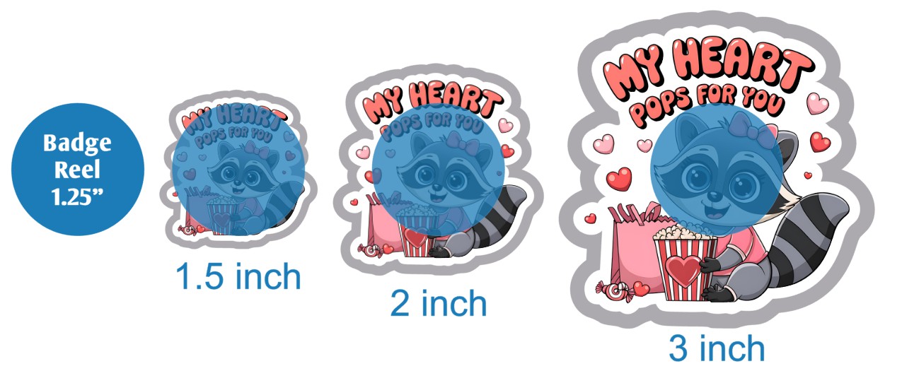 My Heart Pops For You Raccoon - DECAL AND ACRYLIC SHAPE #DA03550