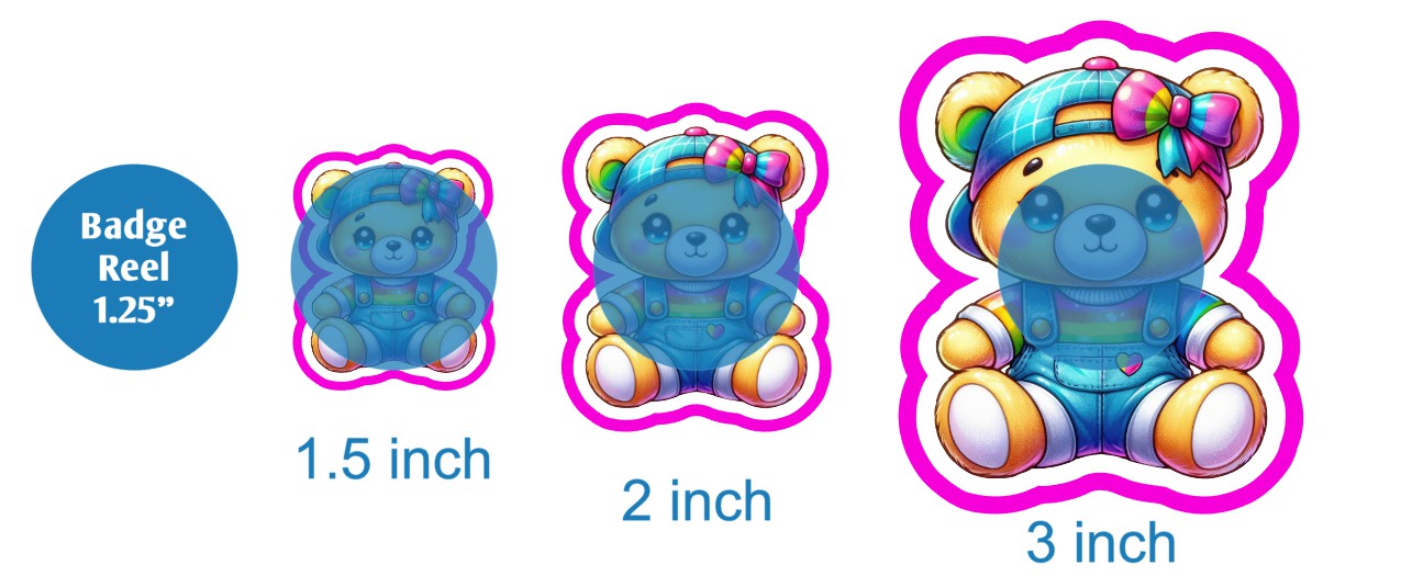 Neon Teddy Bear - DECAL AND ACRYLIC SHAPE #DA02352
