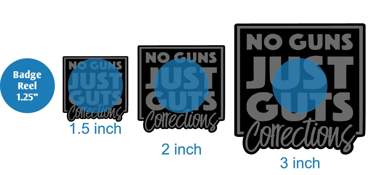No Guns Just Guts - Acrylic Shape #1430