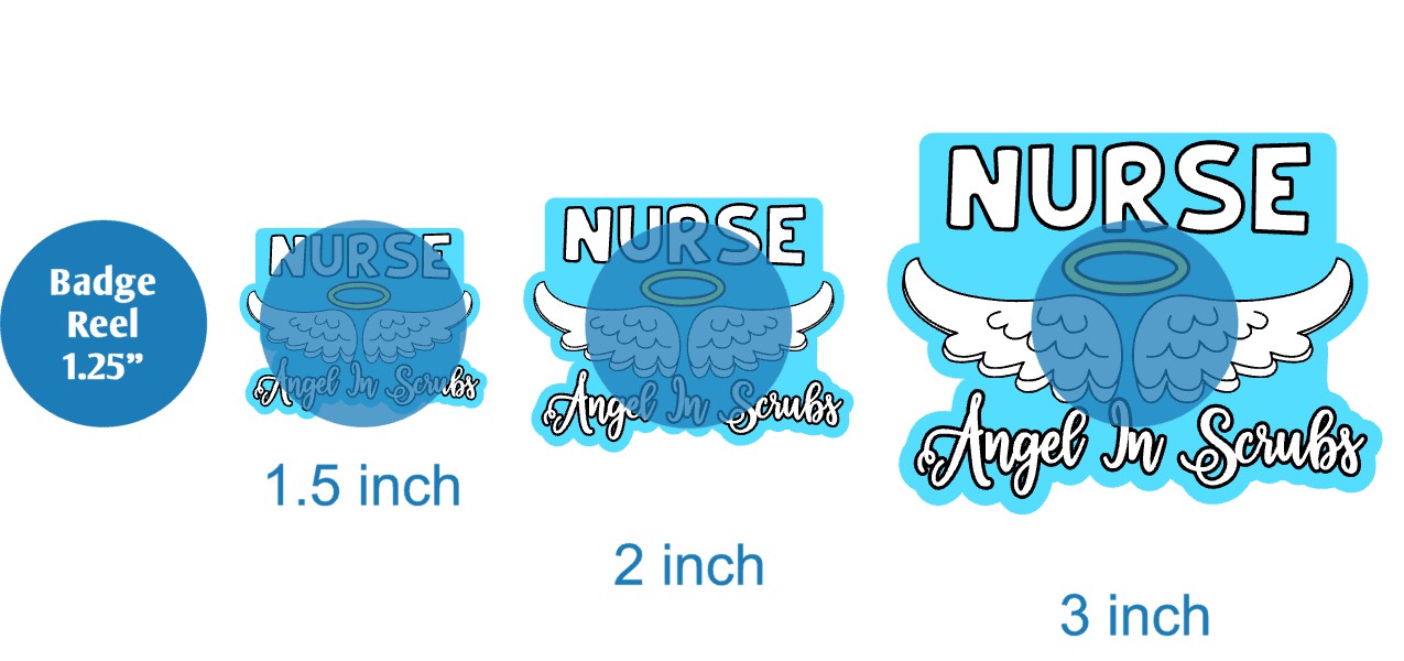 Nurse Angel in Scrubs - Acrylic Shape #1368