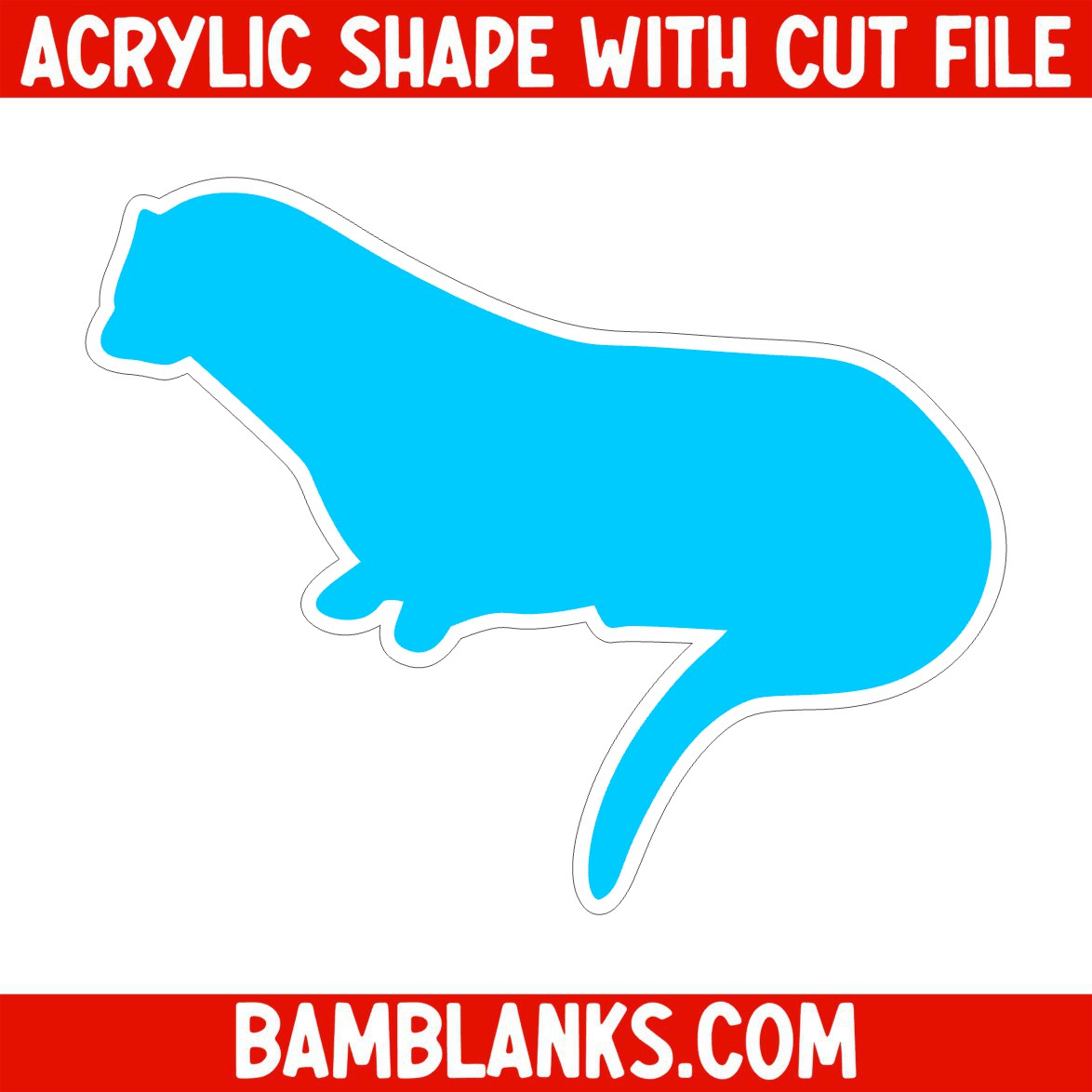Otter Silhouette - Acrylic Shape #679
