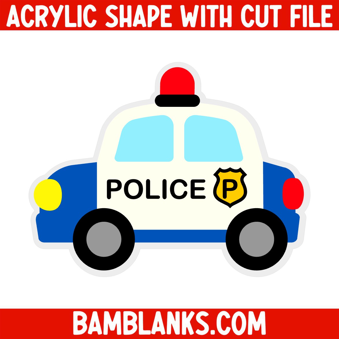 Police Car - Acrylic Shape #090