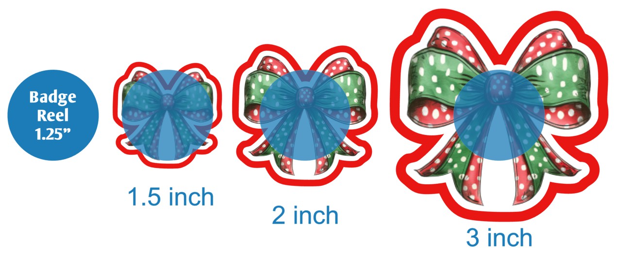 Red and Green Polka Dot Bow - DECAL AND ACRYLIC SHAPE #DA03415