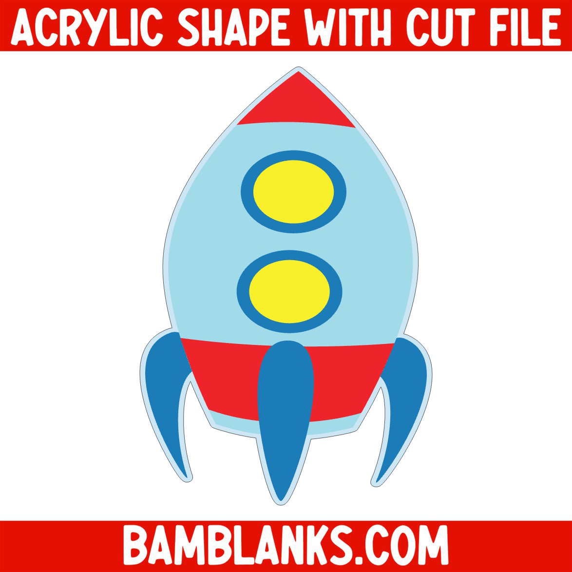 Rocket - Acrylic Shape #908