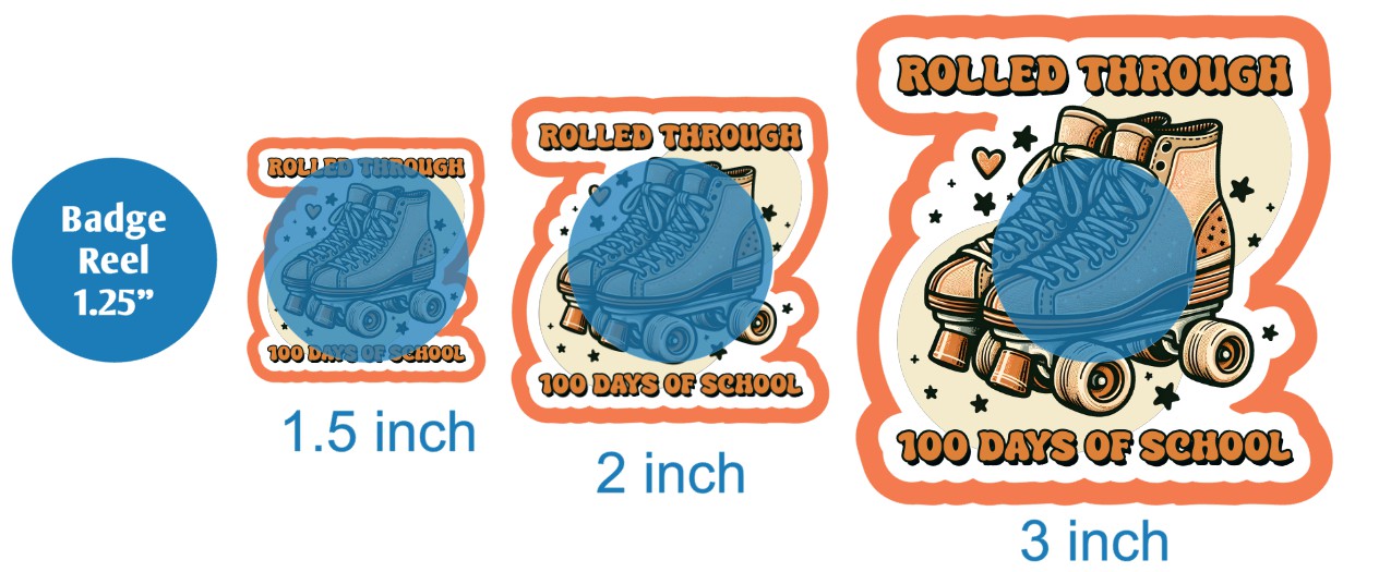 Rolled Through 100 Days of School - DECAL AND ACRYLIC SHAPE #DA03585