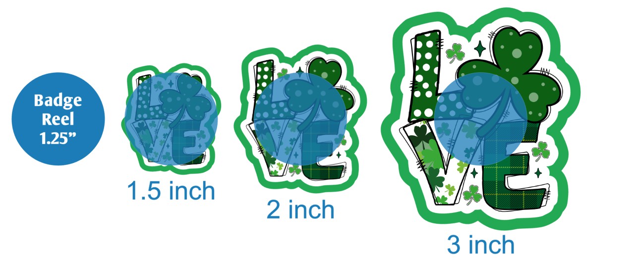 St Patricks Day Shamrock Love Block - DECAL AND ACRYLIC SHAPE #DA03599
