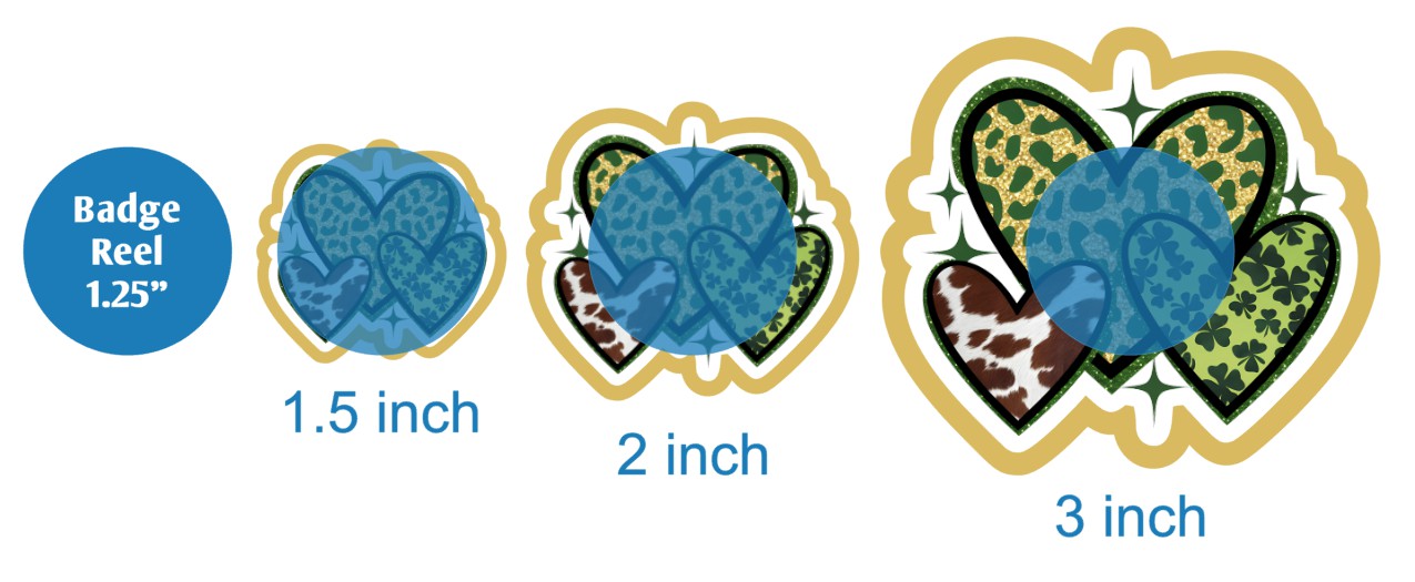 St Patricks Leopard Cowhide Hearts - DECAL AND ACRYLIC SHAPE #DA03604