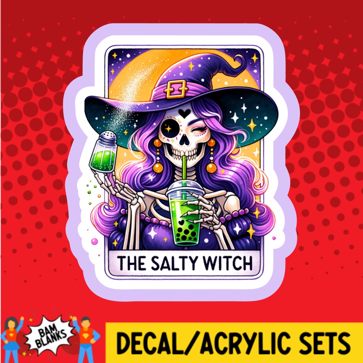 The Salty Witch Tarot Card - DECAL AND ACRYLIC SHAPE #DA02838