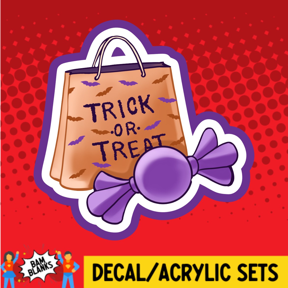 Treat Bag - DECAL AND ACRYLIC SHAPE #DA02287