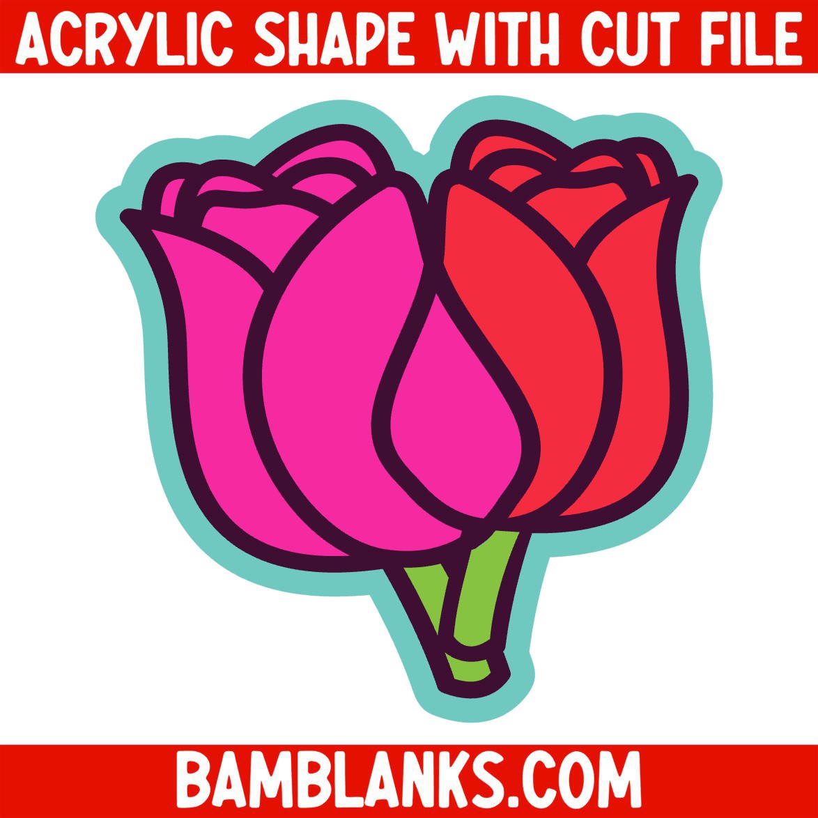 Tulips - Acrylic Shape #1239