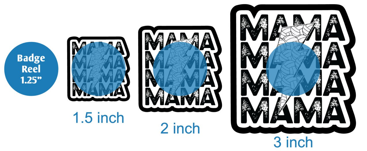 Volleyball Mama Lightning Strike - DECAL AND ACRYLIC SHAPE #DA03326