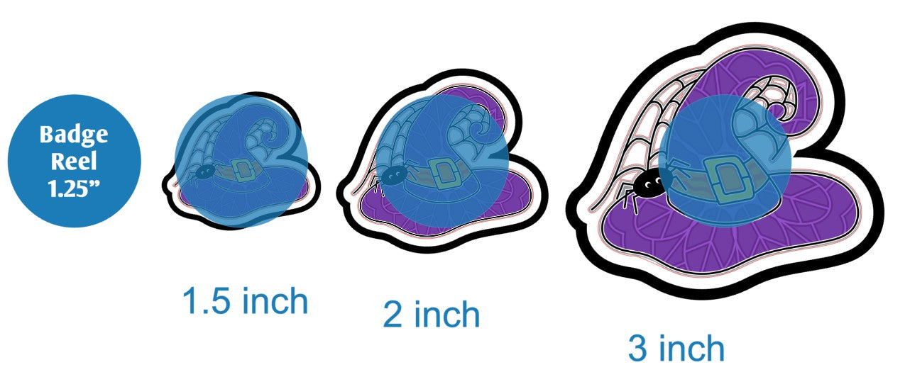 Witch Hat with Spider Web - DECAL AND ACRYLIC SHAPE #DA02300