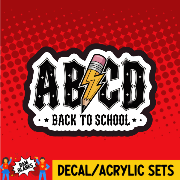 ABCD Back To School - DECAL AND ACRYLIC SHAPE #DA03784
